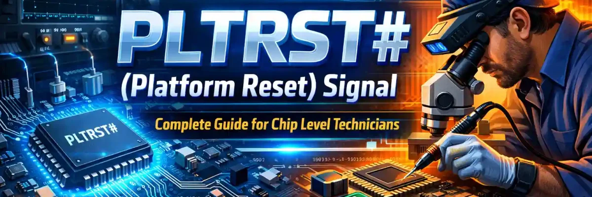 PLTRST# Platform Reset Signal chip level repair guide — laptop motherboard technician oscilloscope se diagnosis karte hue